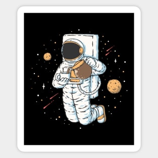 Astronaut in Space Pouring Coffee Sticker